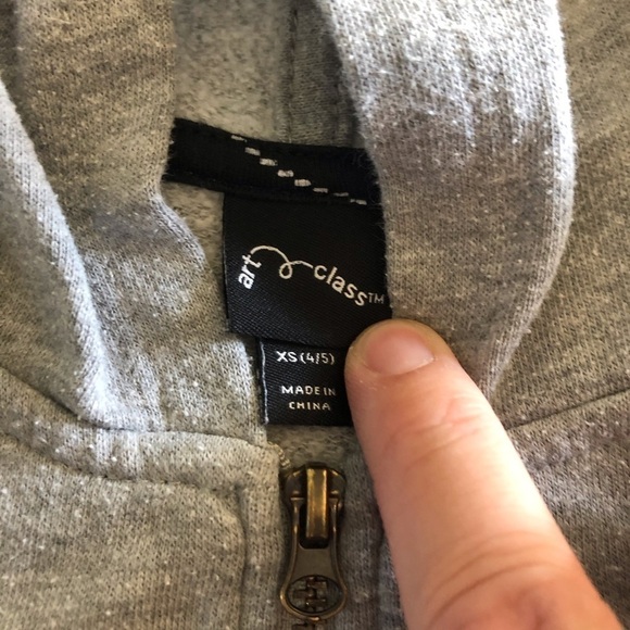 Art Class dipped dyed sweatshirt zip up jacket in size XS - Picture 3 of 4